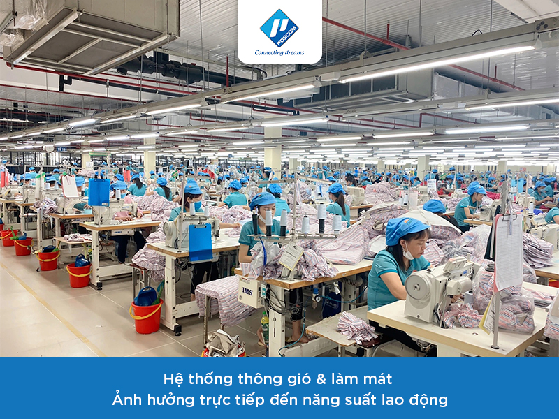 hệ thống thông gió, làm mát nhà xưởng