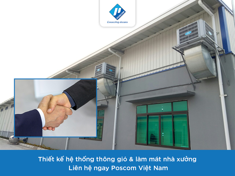hệ thống thông gió, làm mát nhà xưởng