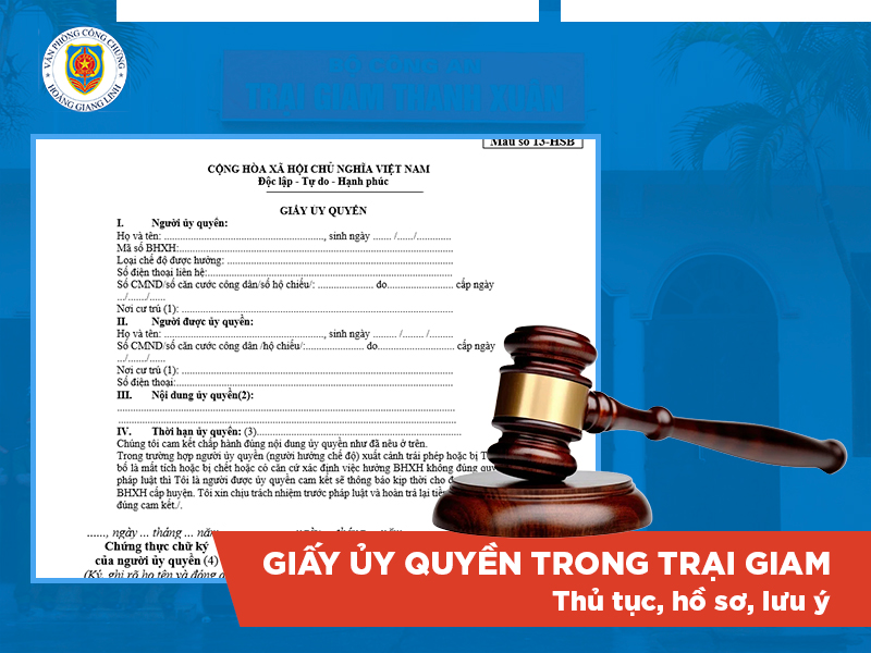 giấy ủy quyền trong trại giam